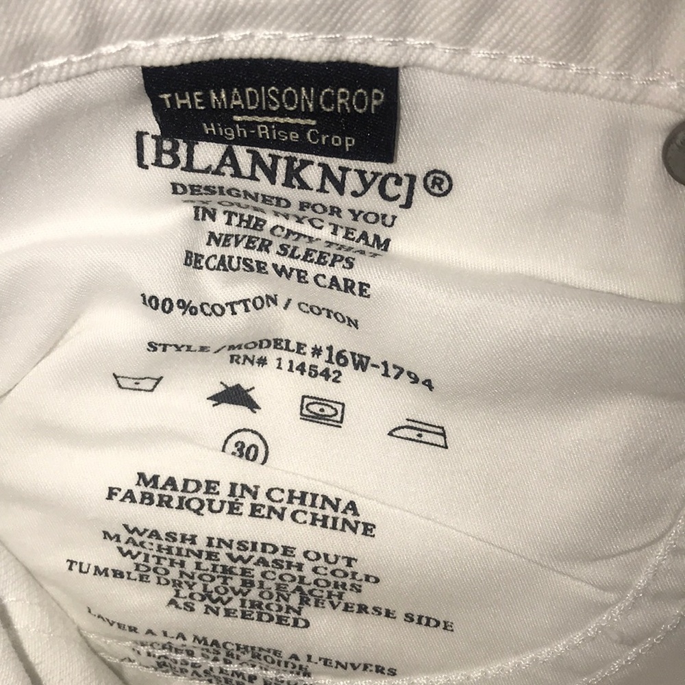 NWT BLANK NYC Madison High Rise Crop 30 - Picture 13 of 14